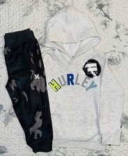 Toddler Boys Hurley Gray Hoodie and Black Camo Jogger Set Sz/ 2T
