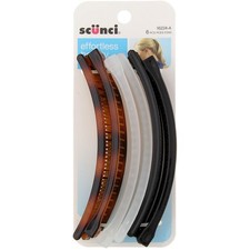 3 Pack Scunci Effortless Beauty Hair Barrette, 6 Ct
