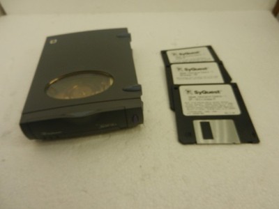SyQuest SyJet 1SE External Hard Drive WITH INSTALL DISKS drivers Floppies