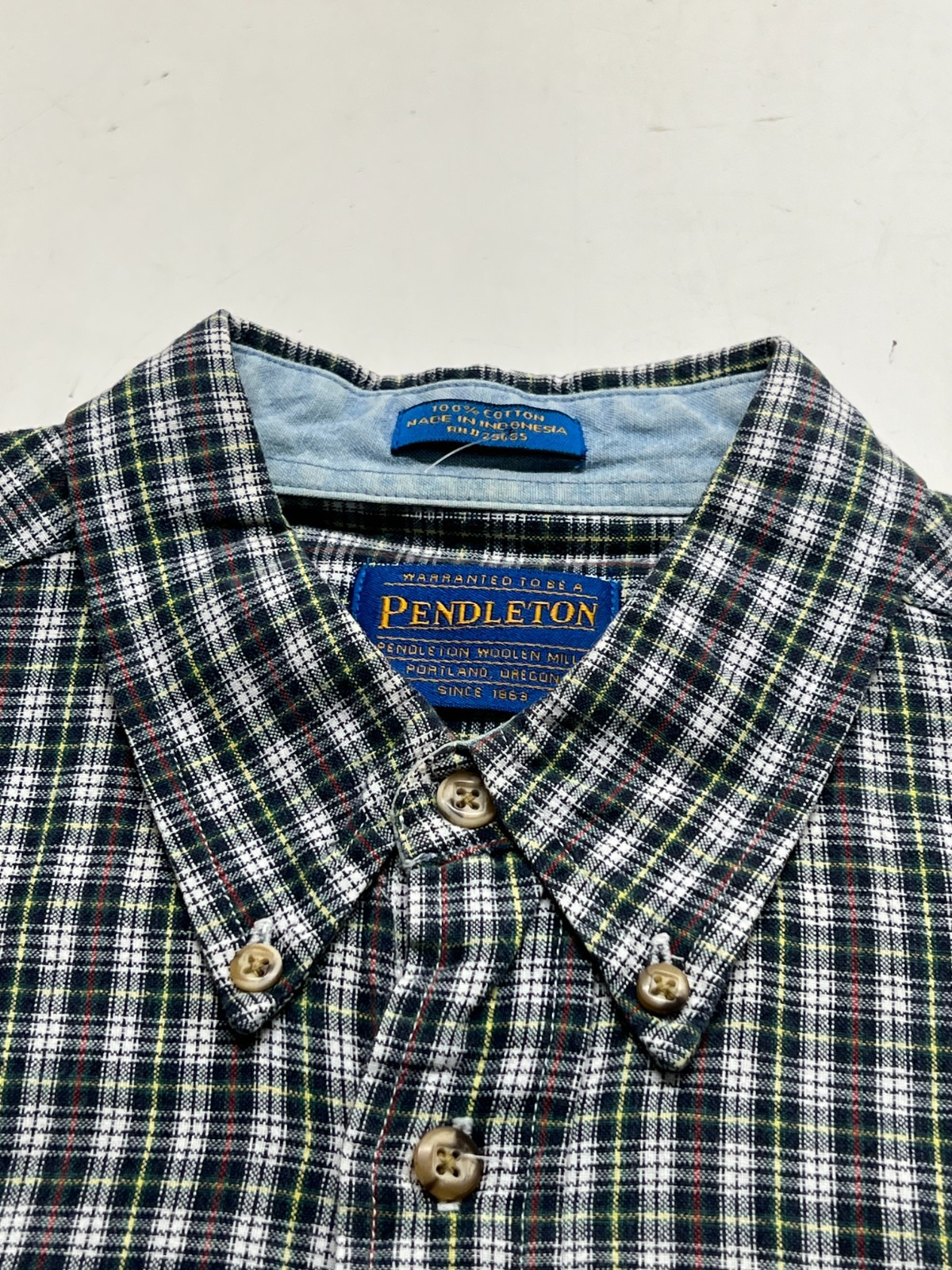 Pendleton Button Up Shirt Multicolor Plaid Preppy… - image 5