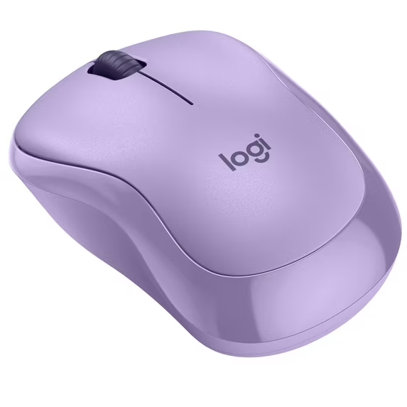 Logitech Silent Click Wireless Mouse in Purple for Quiet Comfort