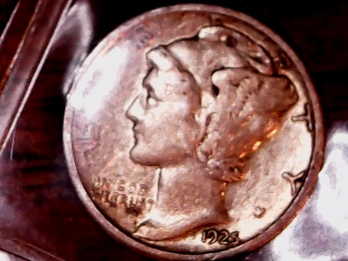 1925  SILVER MERCURY DIME - GRADES "FINE"