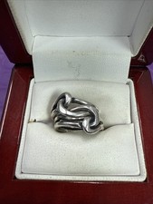 925 Sterling Silver Double Love Knot Ring Handmade Ring Size 5 1/2 4