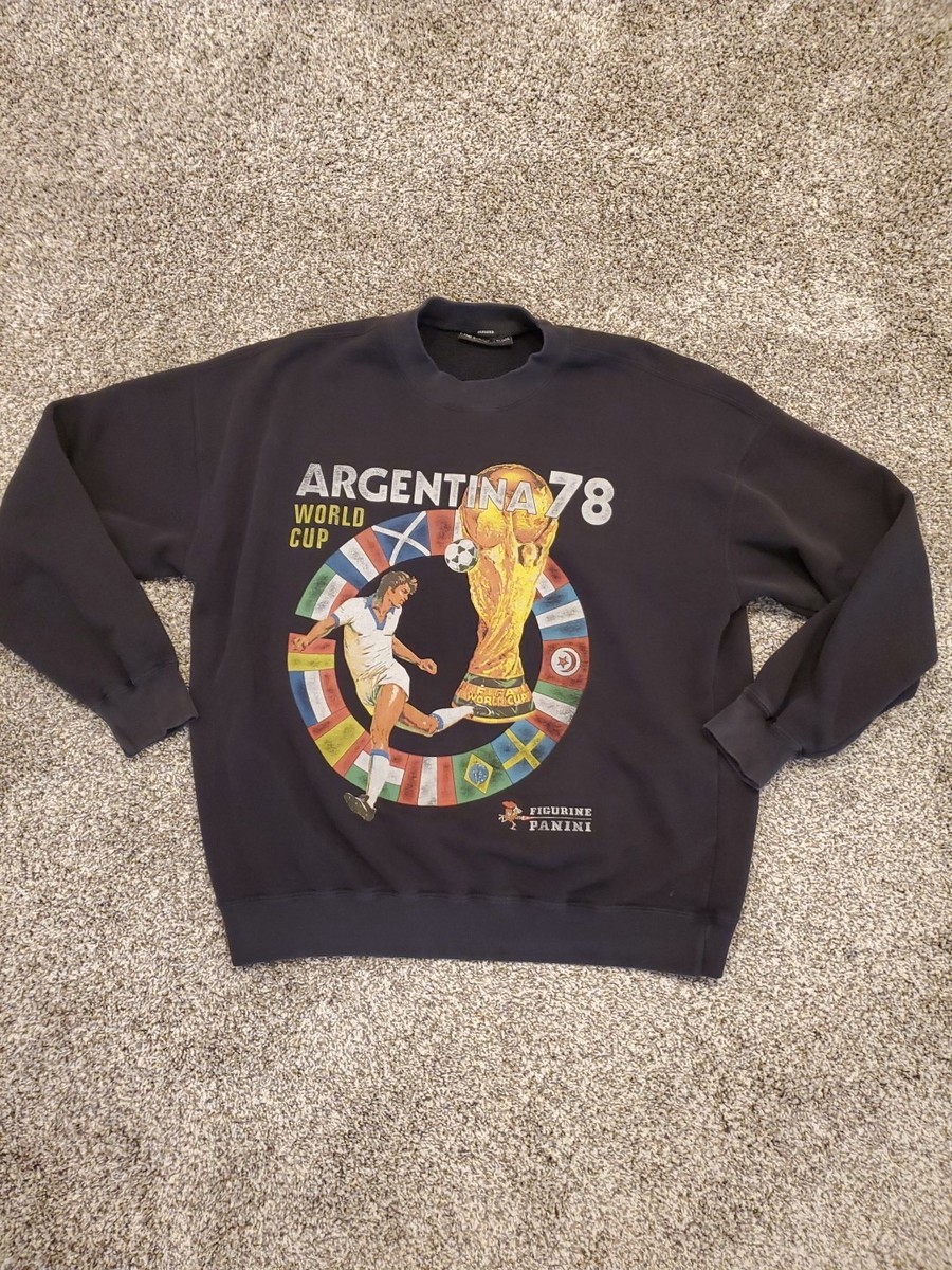 Argentina World Cup 78 Sweatshirt Men's Size Large Oversized