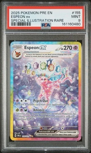Espeon EX Prismatic Evolutions 155/131 Special Illustration Rare PSA 9