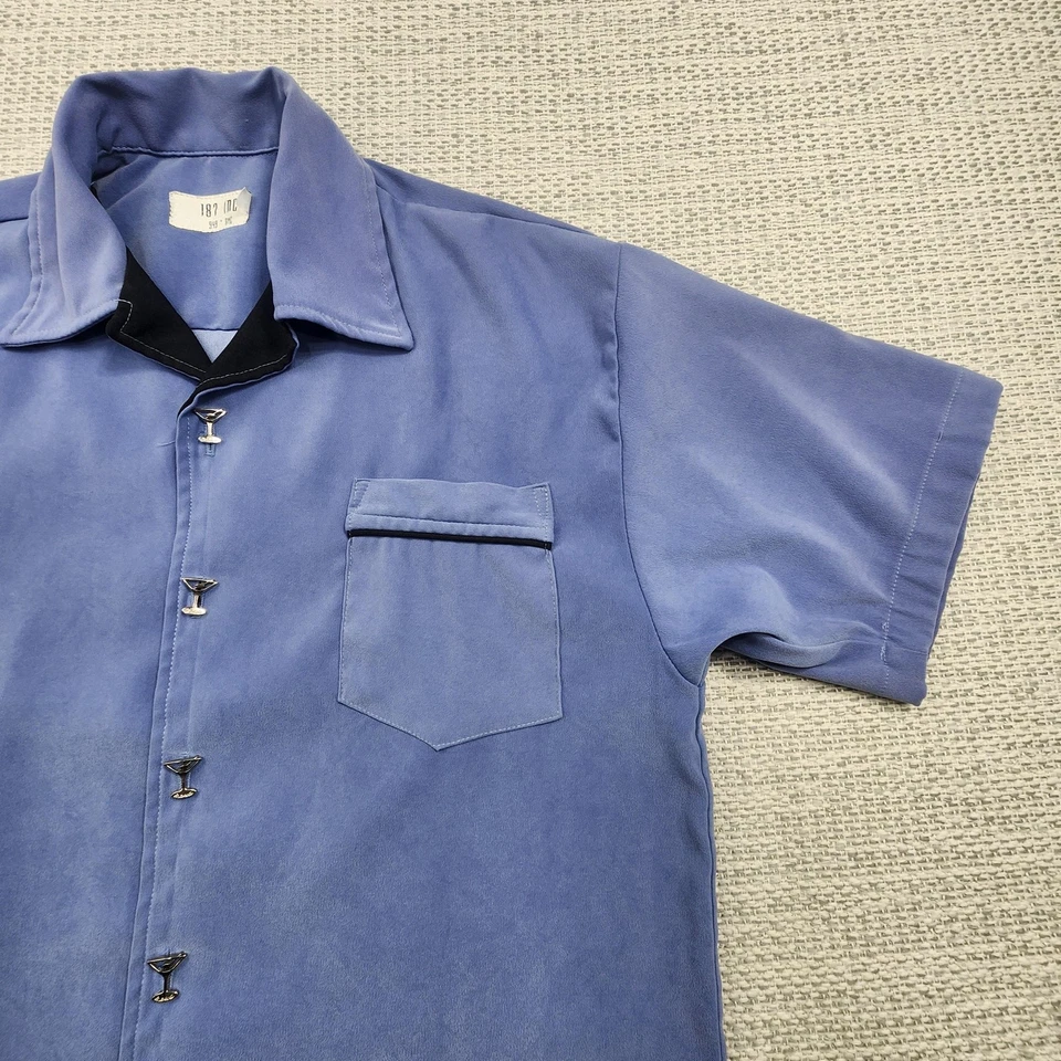 Camisa 187 INC Para Hombre Grande Martini Time Bowling Botones Retro Campamento Años 90 Foto 4 de 4
