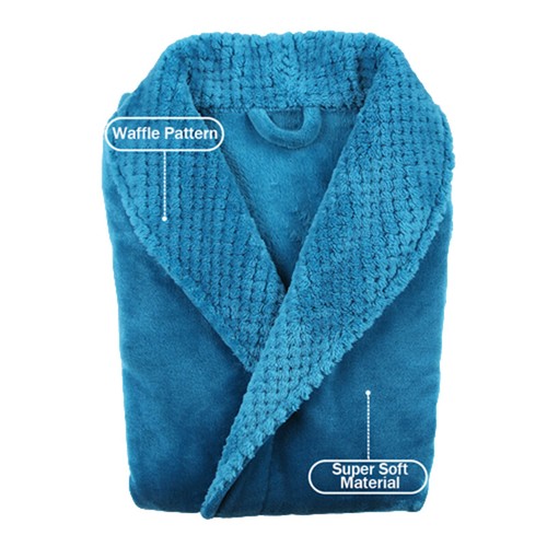 Para hombres Mujeres Vellana Gofre Vestido Largo Púrpura Lujo Ligero Vestido de Vestir Cálido - Imagen 2 de 14