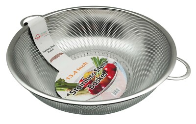 Rice Colander Stainless Steel Vegetables Fruit Basin 8/11/13.4 Inches