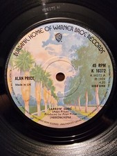 Jarrow Song - Alan Price 7" Single Vinyl Record (UK, 1974)
