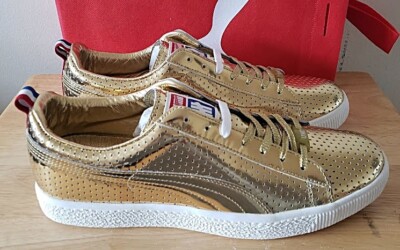 PUMA CLYDE X UNDFTD GAMETIME PROMO 354273-01 SIZE 10.5 METALLIC GOLD UNDEFEATED