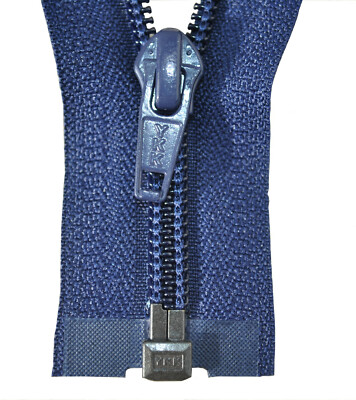 YKK Reißverschluss 5 mm Spirale marineblau 1 Weg teilbar 50 - 400 cm
