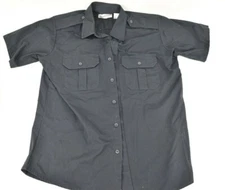 Urban Defender 18475 Blue Grey Short Sleeve Button Up Tactical  Shirt Large L