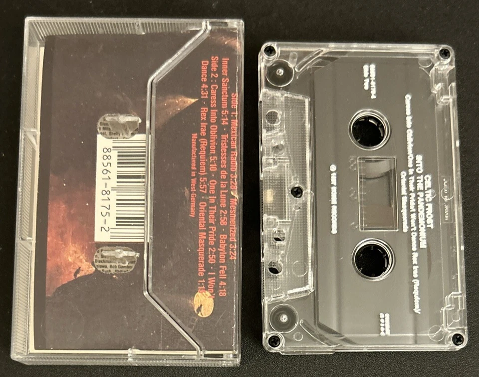 Celtic Frost Into The Pandemonium 88561-8175-4 Cassette Combat/Noise West German Foto 2 de 4