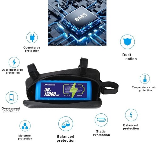 36V 12AH Battery Triangle battery lithium battery with ebike battery Bag - Picture 3 of 9