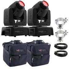 Chauvet DJ Intimidator Spot 110 Moving Head 2 Pack w/ Cases  Clamps