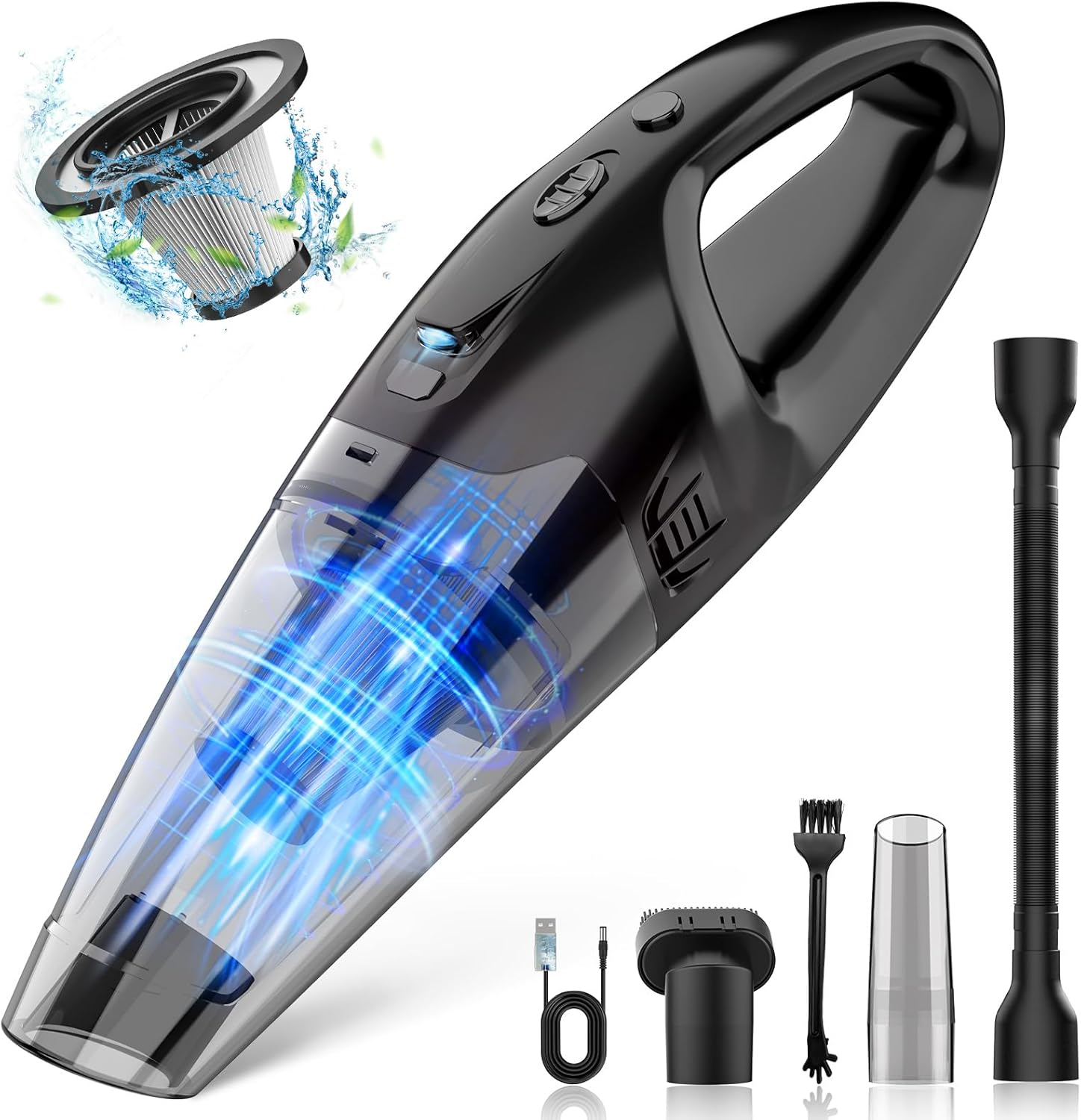 Handheld Vacuum Cordless Rechargeable 3-In-1, Dust Busters Cordless Rechargea...-image