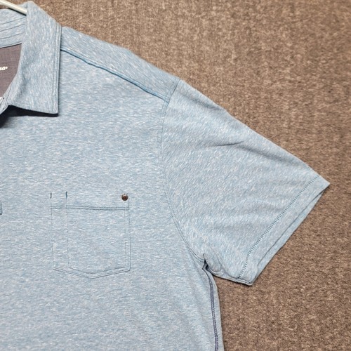 Tommy Bahama Polo Shirt Mens Large Blue Pocket Island Zone Performance Golf - Picture 2 of 10