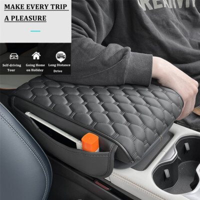 #ad Car Accessories Armrest Pad Center Console Box Leather Cover Protector Cushion#x27; $14.50
