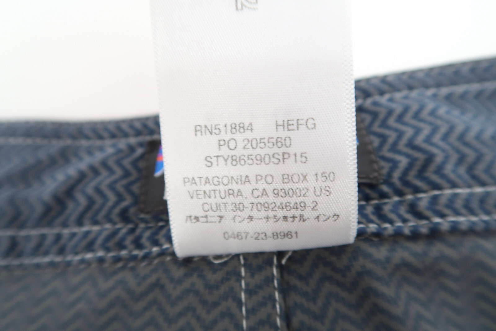 Patagonia Mens 34 Terre Planing Walk Shorts Navy Geometric Boardshorts thumbnail 4