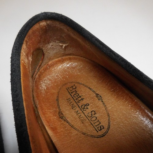 Par Zapatos Negro Brett & Sons Mano Fabricado T40 Moda Cuero Caucho N6984 - Bild 12 von 12