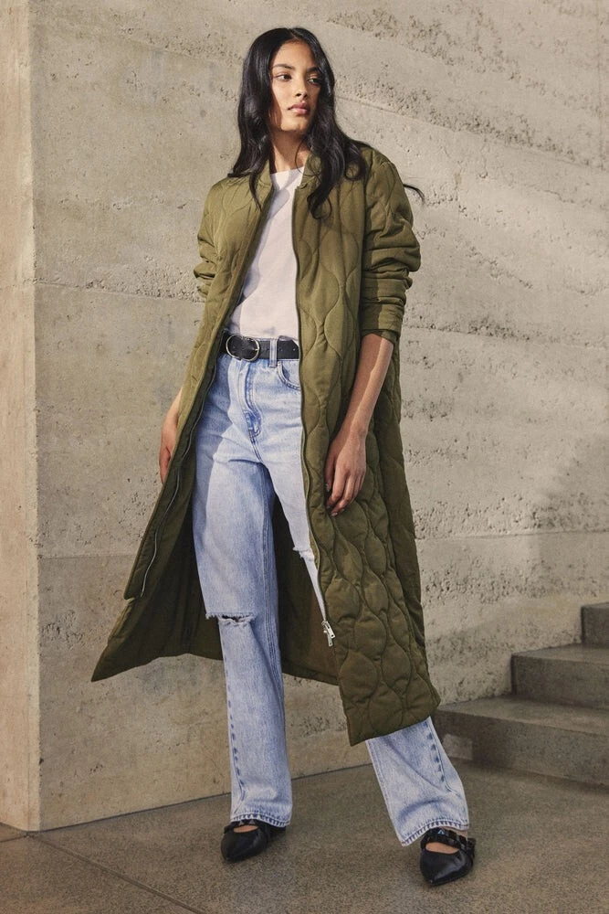 Decjuba JAYDA QUILTED LONGLINE JACKET Size 12 $169.95 | eBay