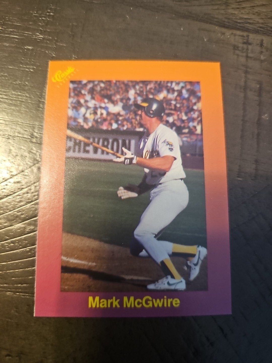 1989 Classic Travel Orange #104 Mark McGwire Oakland ATHLETICS