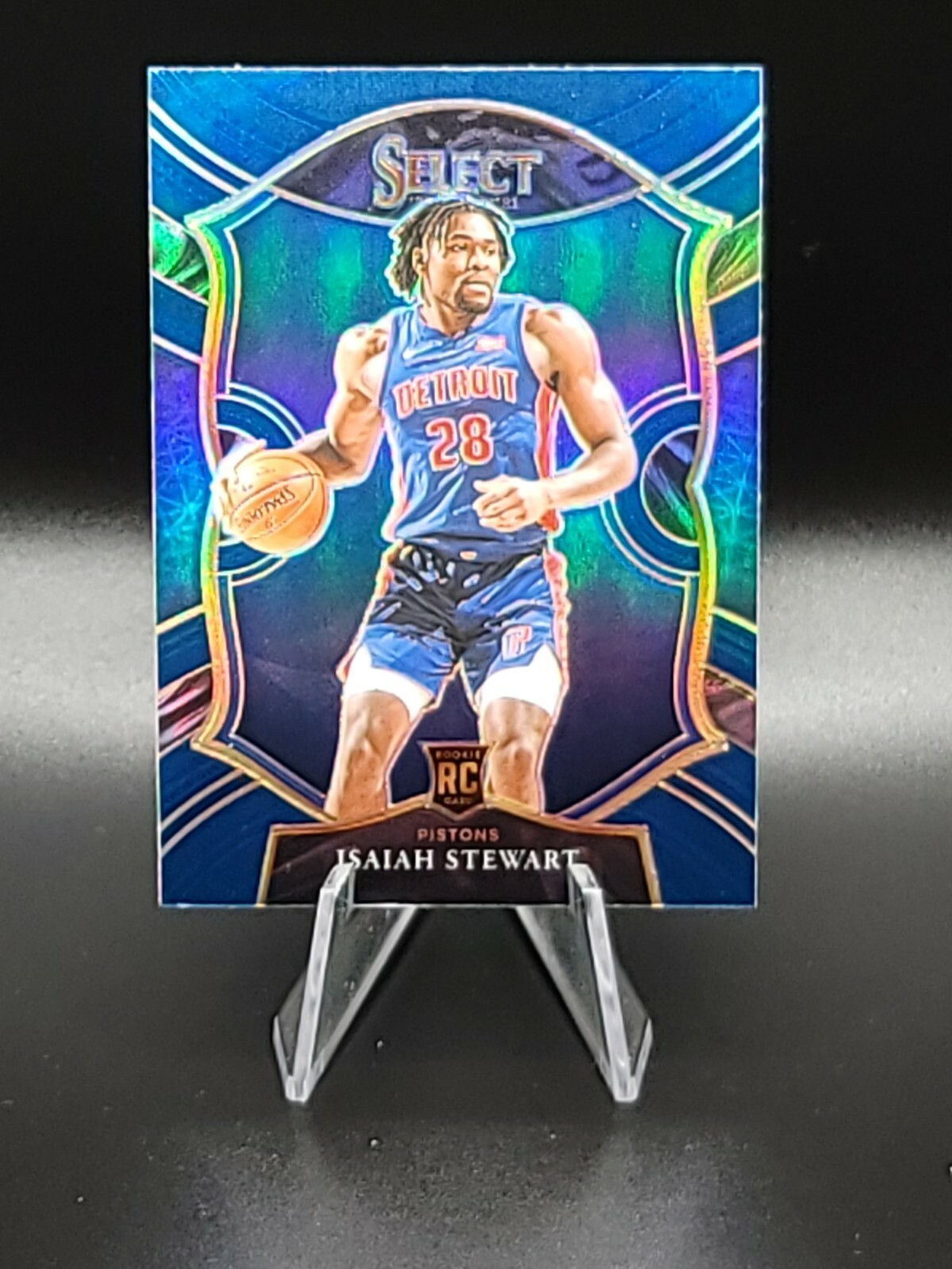 2020-21 Select Isaiah Stewart Concourse Blue Prizm #76 Detroit Pistons