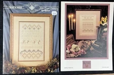 Lot of 2 Cross Stitch Pulled Work Patterns Shepherd's Bush & Hope Sampler