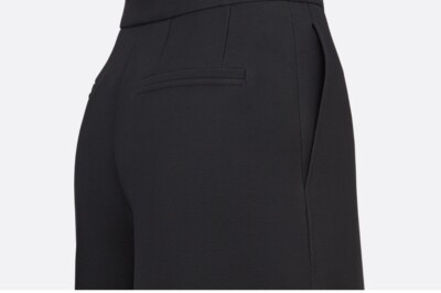 $2150 NEW CHRISTIAN DIOR CROPPED PANTS BLACK WOOL AND SILK