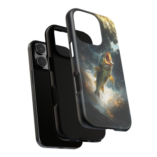 Big Mouth Bass Fish Thunderstorm River - Phone Case for iPhone, Galaxy, Pixel - 第 4/281 張圖片