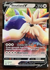 NM  HOLO Stoutland V 116/159 - 2023 Pokemon Crown Zenith Rare Card - CLEAN