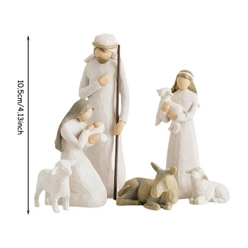 20teiliges Krippenset Born Scene Willow-Tree Figur Kunstharz-Bastelset - Bild 9 von 12