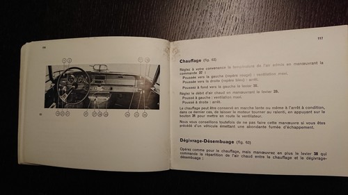 CITROEN DS 21 F DS 20 F Betriebsanleitung französisch 134 Seiten Original - Bild 5 von 9