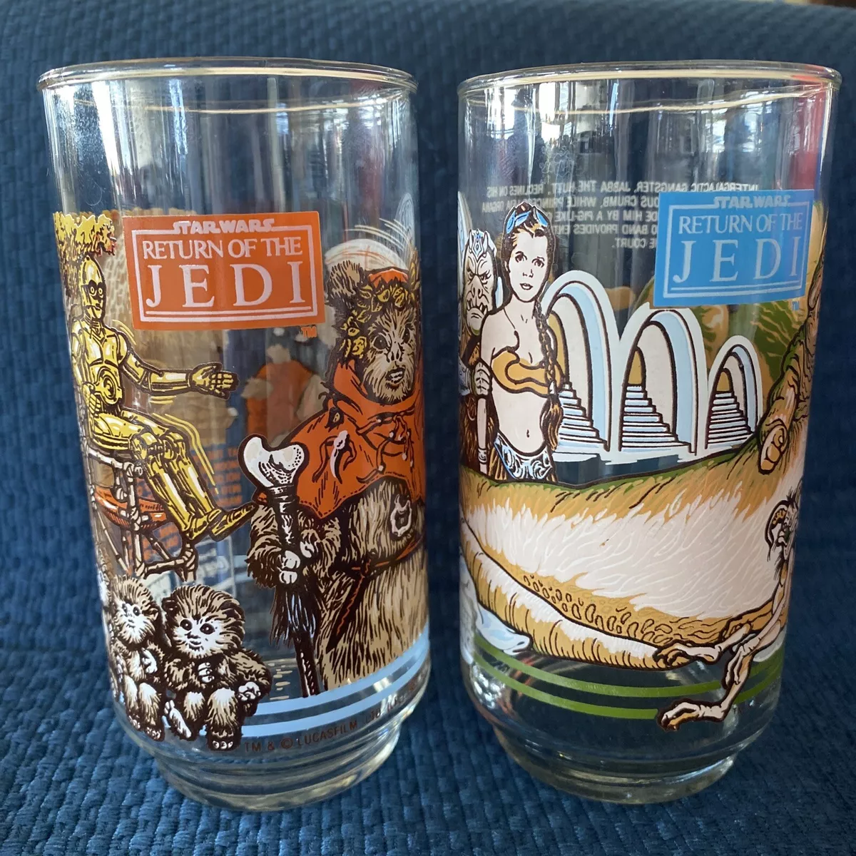 Star Wars Pint Glass Set | Lando's Lounge & Jedi Gym Pint Glasses | Set of 2