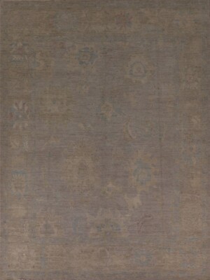 Turkish Oushak Floral Vegetable Dye Area Rug 8'x10' Hand-knotted Room Size Rug