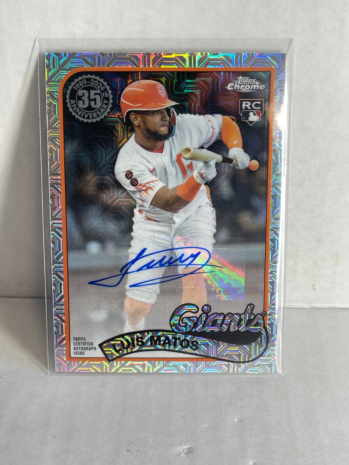 2024 Topps Series 1 Luis Matos RC 1989 MOJO Refractor Silver Pack AUTO /299