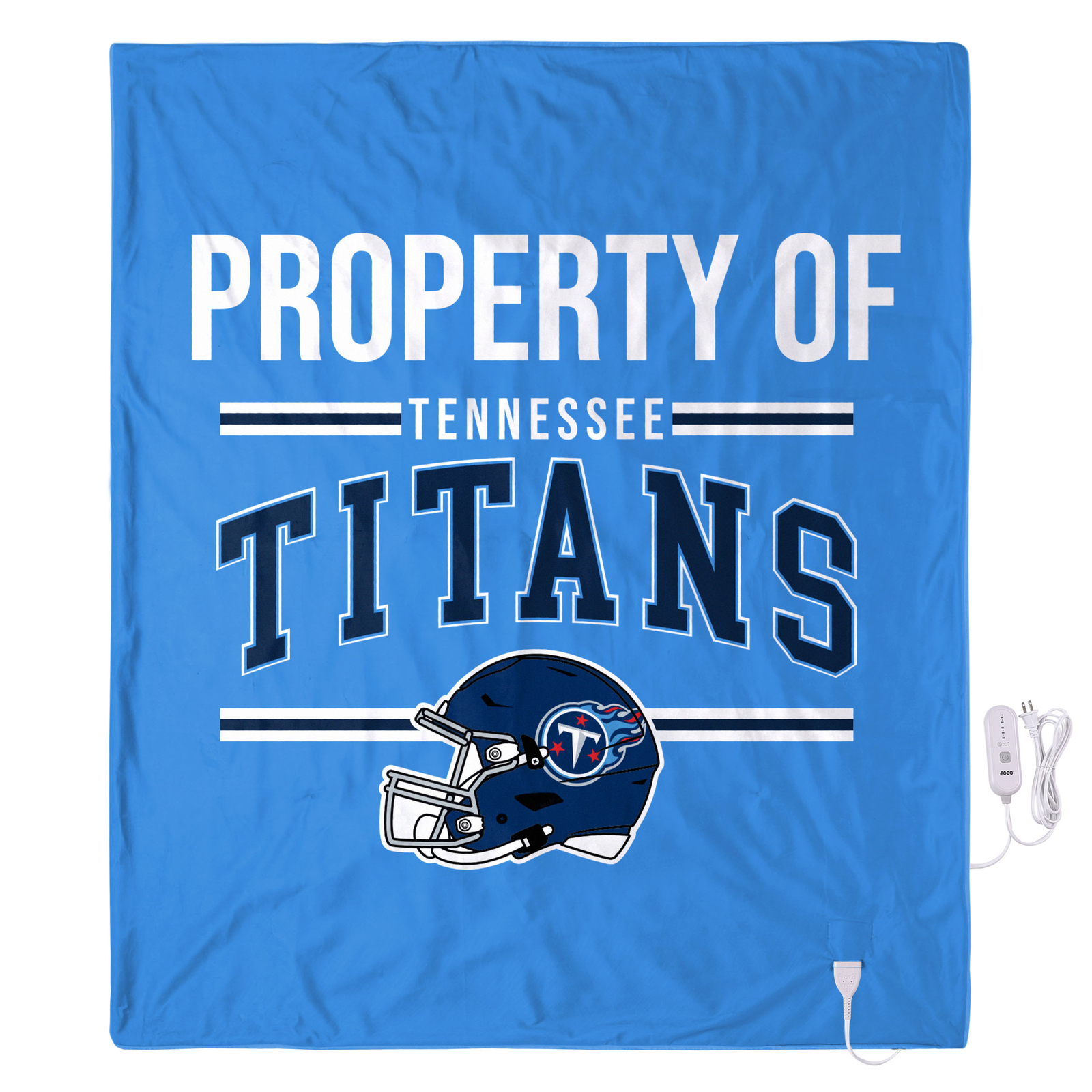 Эксклюзивное одеяло FOCO NFL Tennessee Titans с подогревом, 50x60