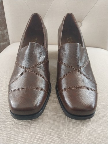 Franco Sarto L-Roxy Block Heel Size 6.5 Black Leather - Picture 2 of 8