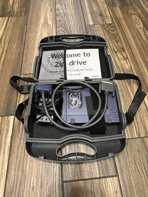 Iomega Zip 100 USB External Parallel Port Disc Drive Z100P2 Pwork Case And Cable