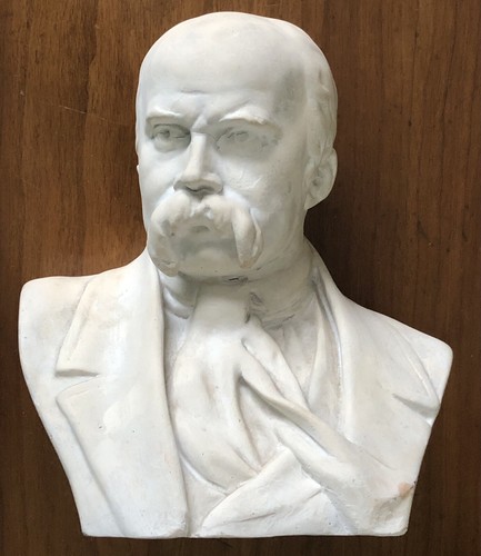VINTAGE Plaster CHALK Figurine BUST Ukrainian Poet Taras Shevchenko SCULPTURE - Picture 6 of 8