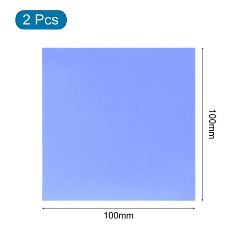 Thermique Conducteurs Tampons 100x100x5mm Dissipateur pour CPU Bleu Set 2 - Photo 2/5
