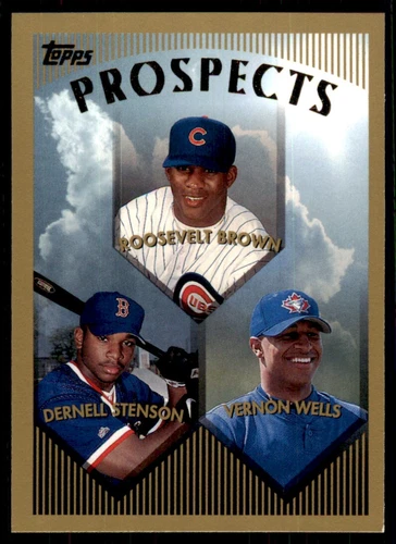 1999 Topps Baseball Card Roosevelt Brown/Dernell Stenson/Vernon Wells #436