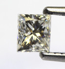 GIA certified loose .46ct SI1 J princess cut diamond vintage antique Natural — photo 2