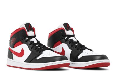 シューズ(男性用) Air Jordan 1 Mid \"Black/Gym Red/White\" Size 7 - Air Jordan 1 Mid Black Gym Red for sale online | eBay