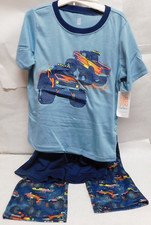 Just one You By Carters 3 Piece Boys Monster Trucks Pajama Set-Size 7