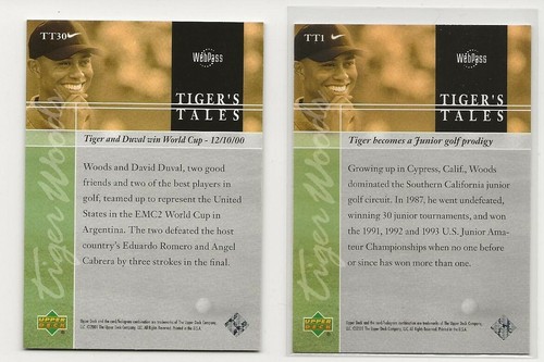 2001 Upperdeck Tiger Woods (Tiger's Tales) TT1 - Juego TT30 (nuevo con nuevo) - Imagen 8 de 8