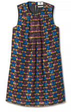 Anna Sui Target 2019 XXO Metallic Circle Sleeveless Shift Mini Dress Small New