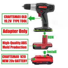1 Adapter for Craftsman 20V NEW V-20 Red Battery To Power 19.2v C3 Older Tools