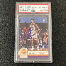2016-17 Panini Excalibur #153 Malachi Richardson Signed Card AUTO PSA Slabbed RC