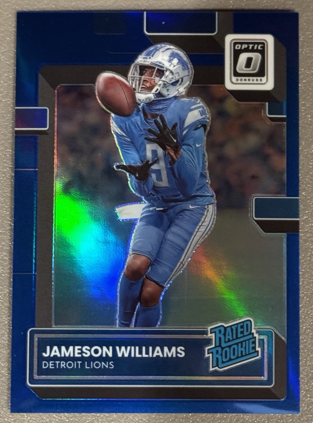 Jameson Williams 2022 Donruss Optic #208 Blue /179 Jersey Color Match Rookie